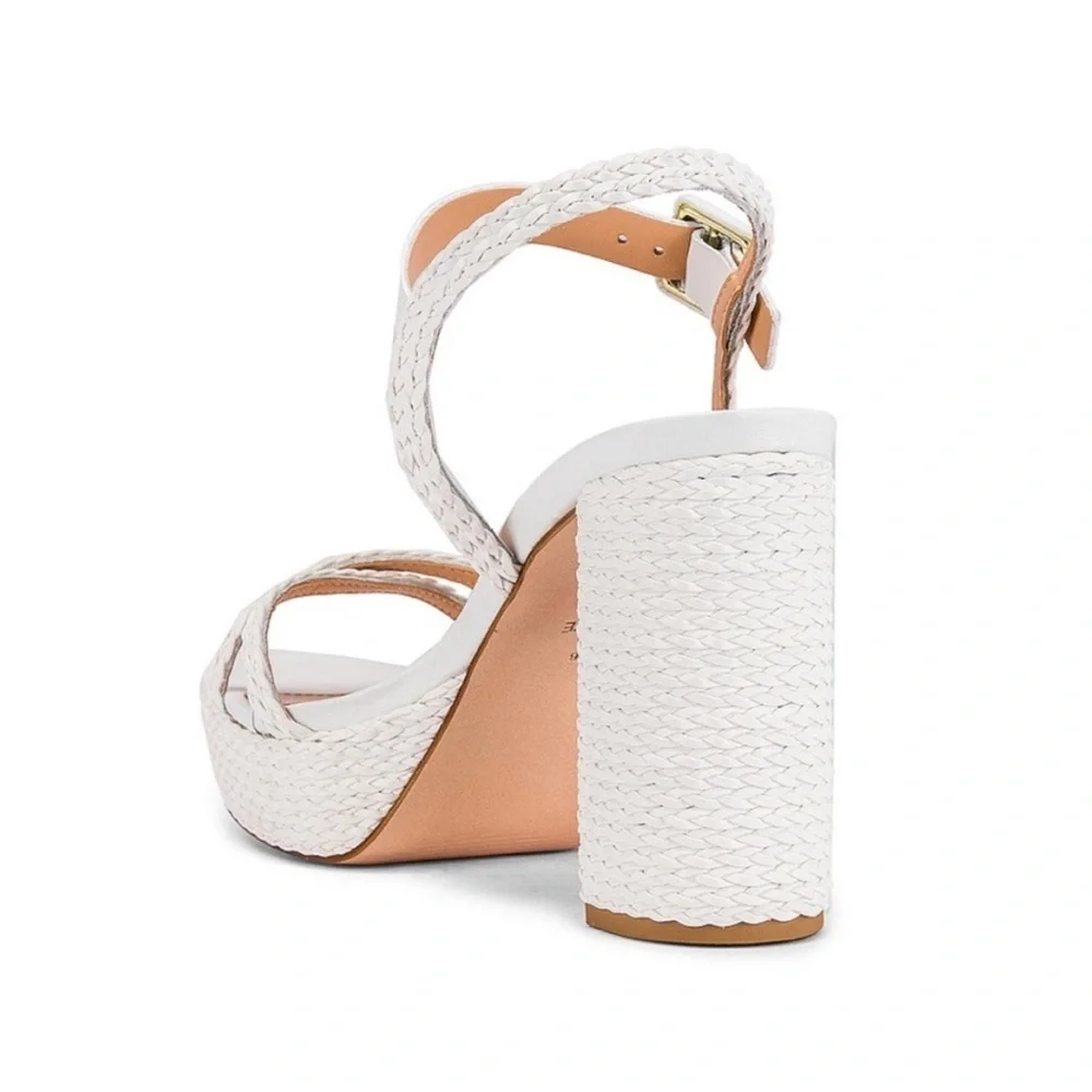 RAYE x Revolve Camilla Platform Braided Heel in White